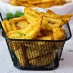 air fryer frozen potato wedges recipe dinners done quick featured image
